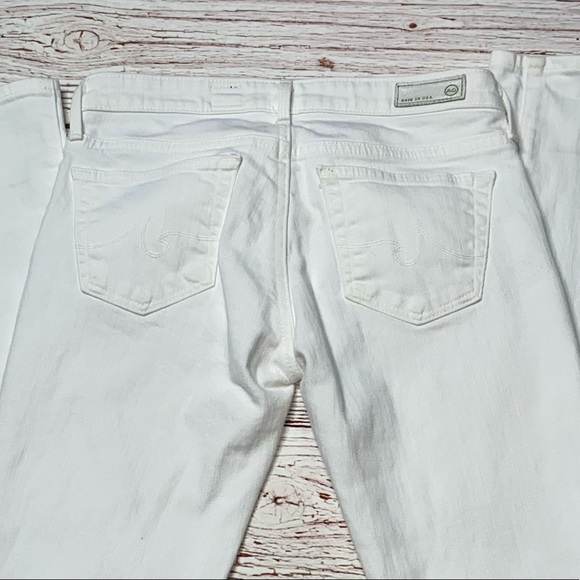 AG The Stevie Slim Straight Jeans in White Sz 25 - Picture 10 of 16